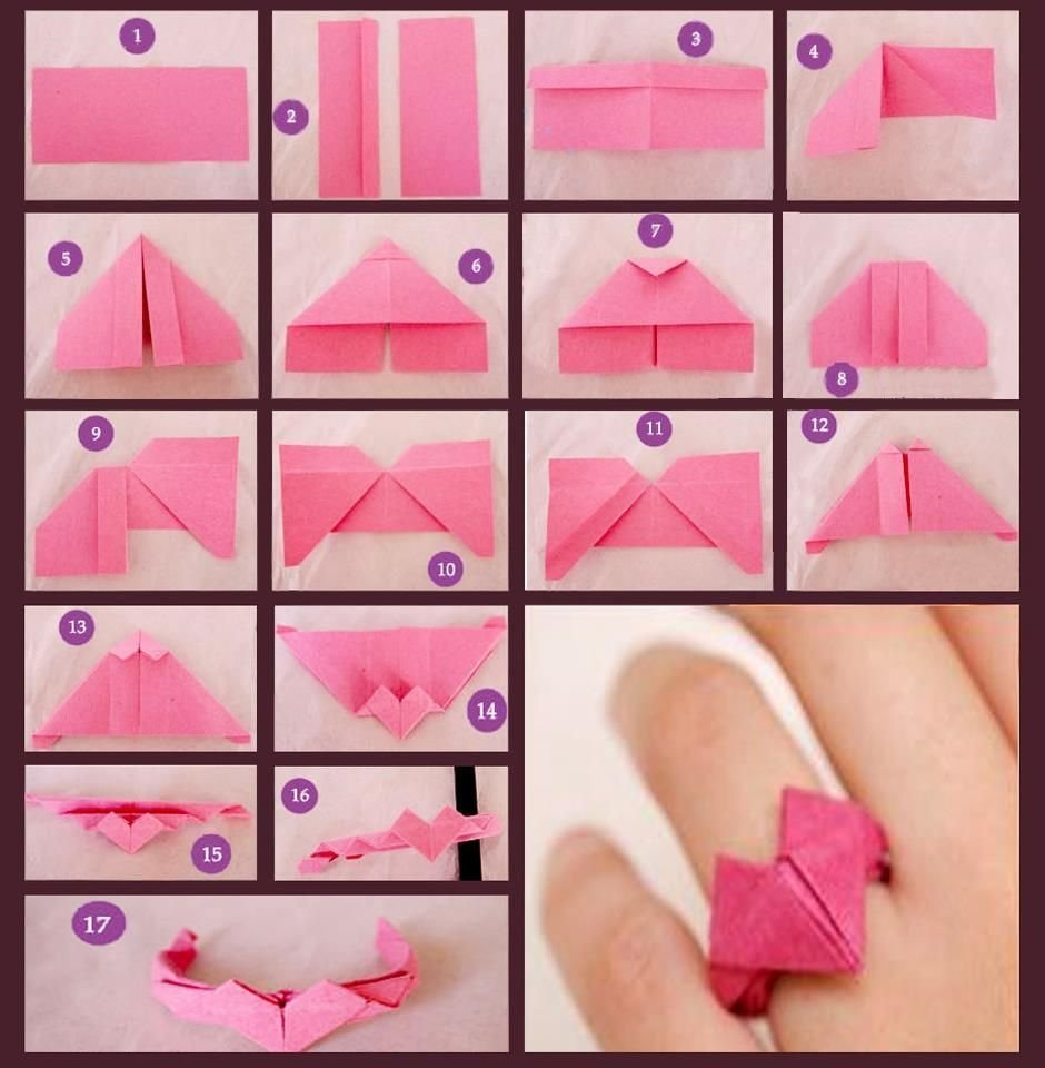 Открытка в стиле оригами