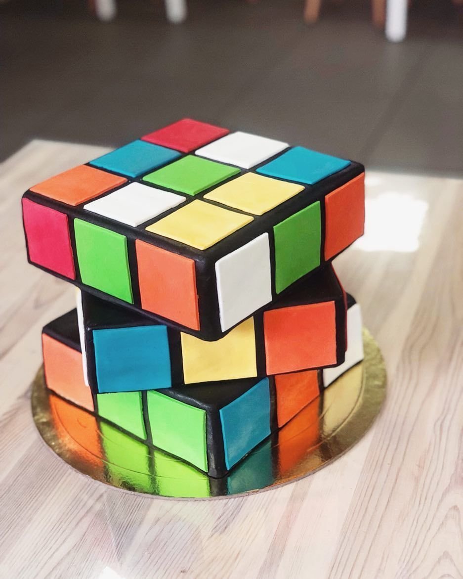 Торт кубик Рубика велюр