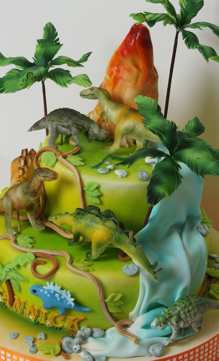 Торты с динозаврами для детей