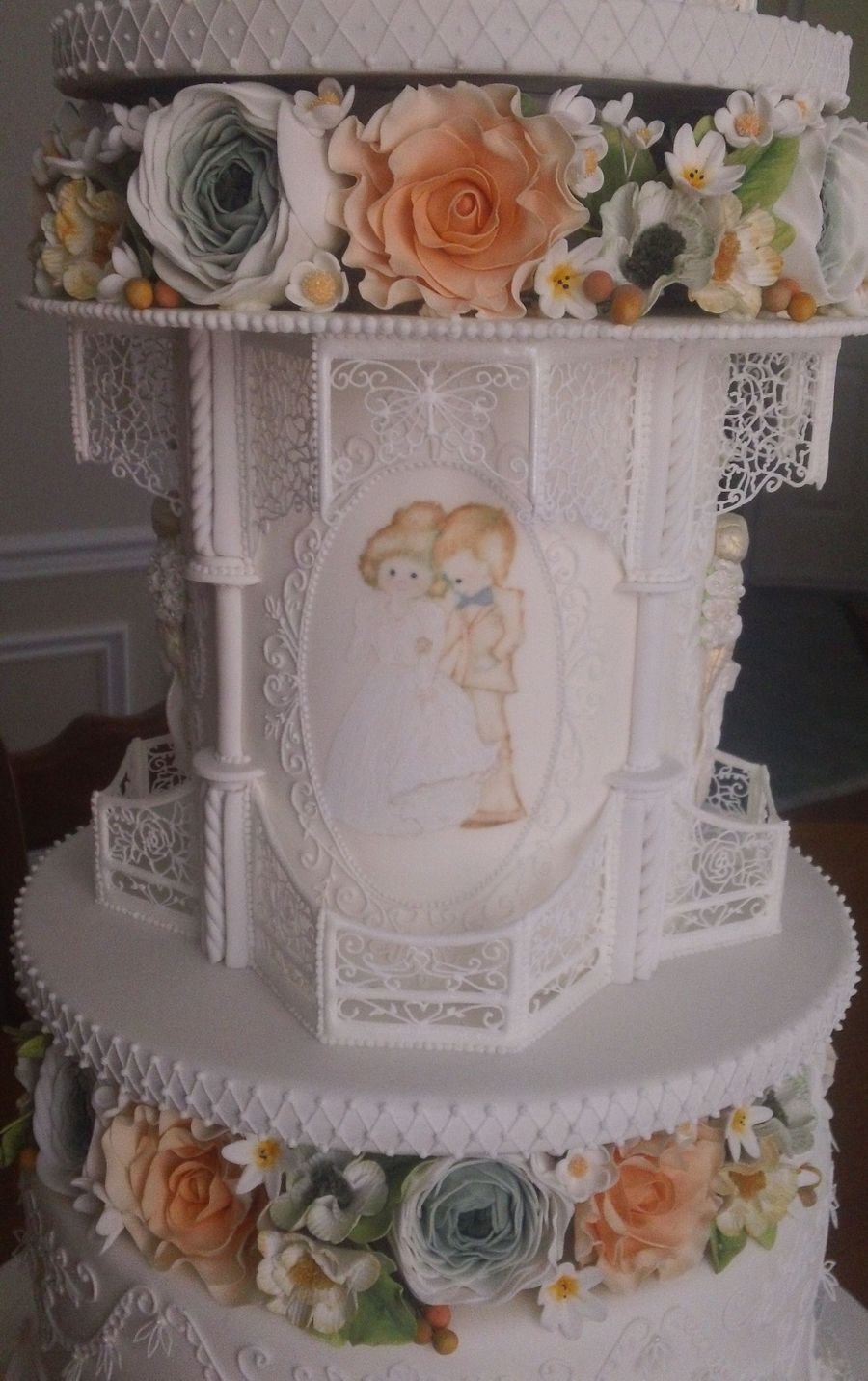 Свадебный торт в стиле Ламбет