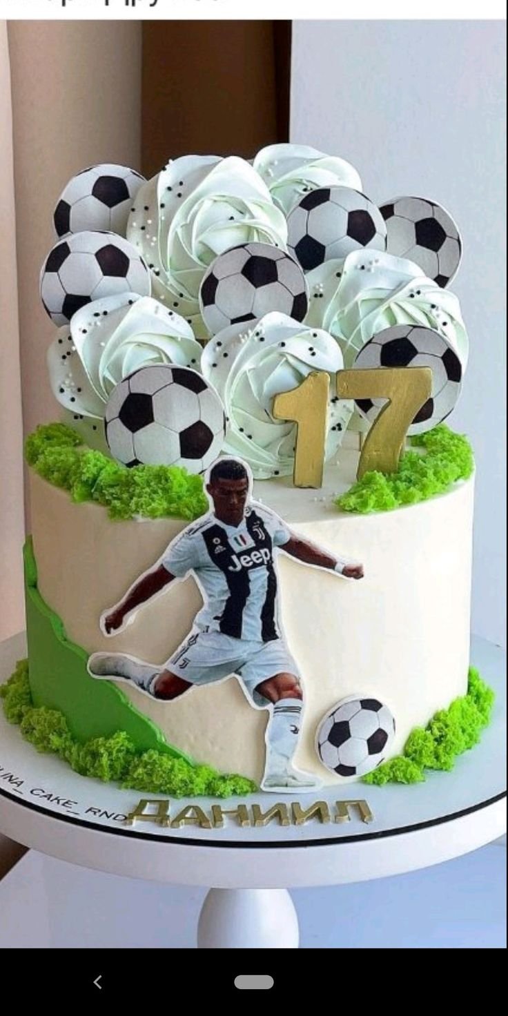 Футбольный торт на день рождения