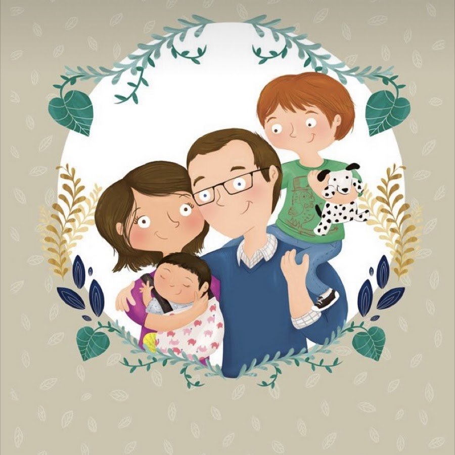Милые иллюстрации семьи