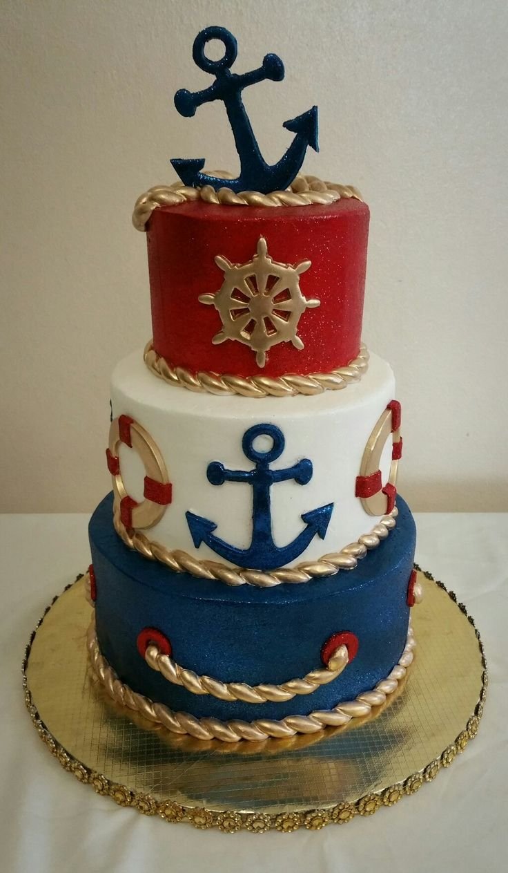Торт морская тема юбилей