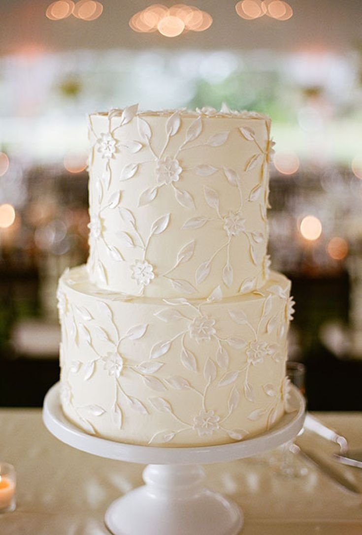 Торт свадебный цветочный