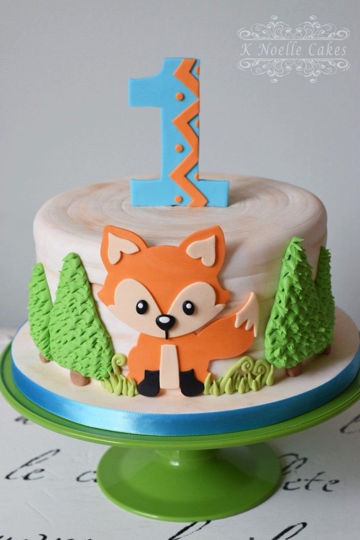 Детский торт с лисичкой