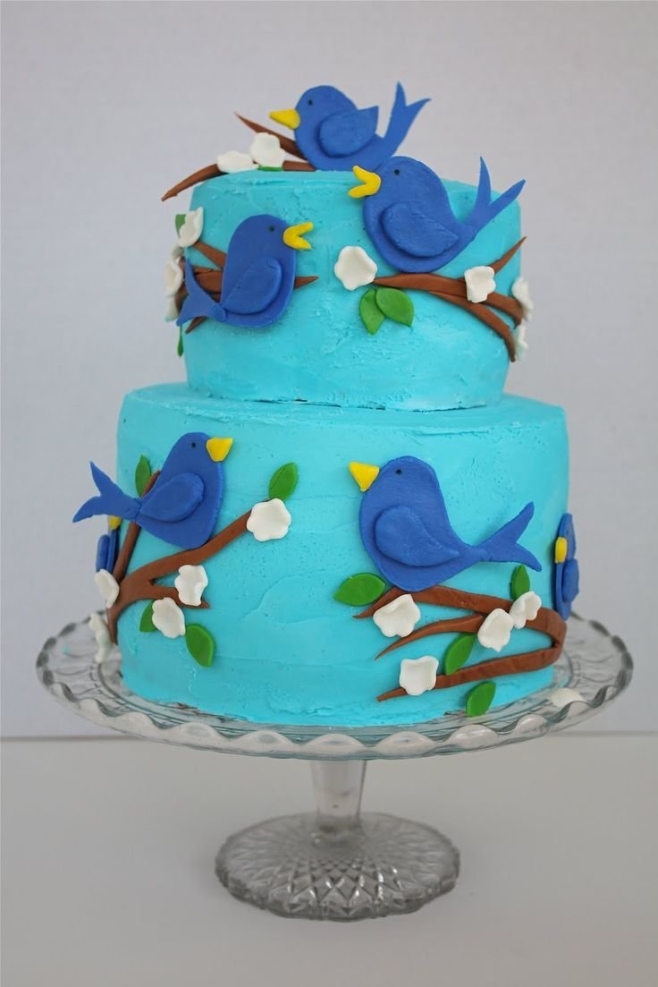 Свадебный торт с птицами