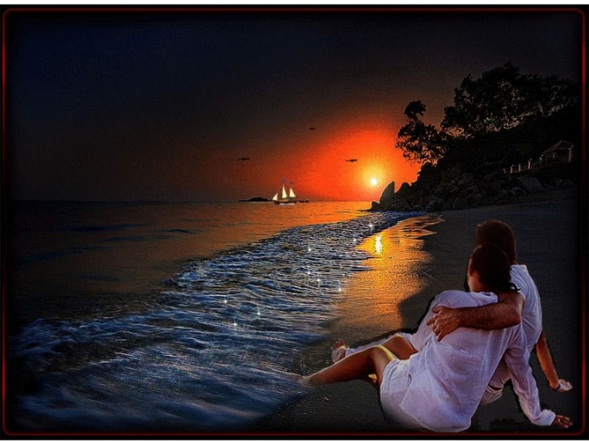 Релакс шепотом. Вечер на море. Романтический закат. Летний вечер у моря. Ночь романтика.
