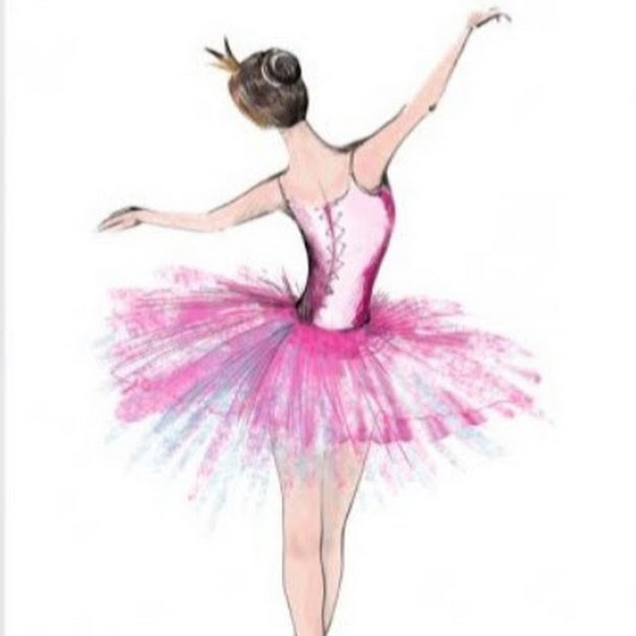 Балерина сзади рисунок