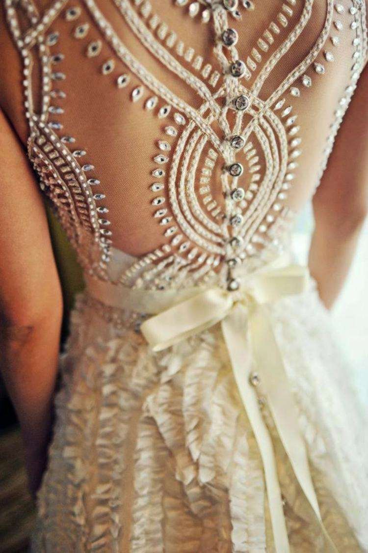 Свадебное платье расшитое бисером