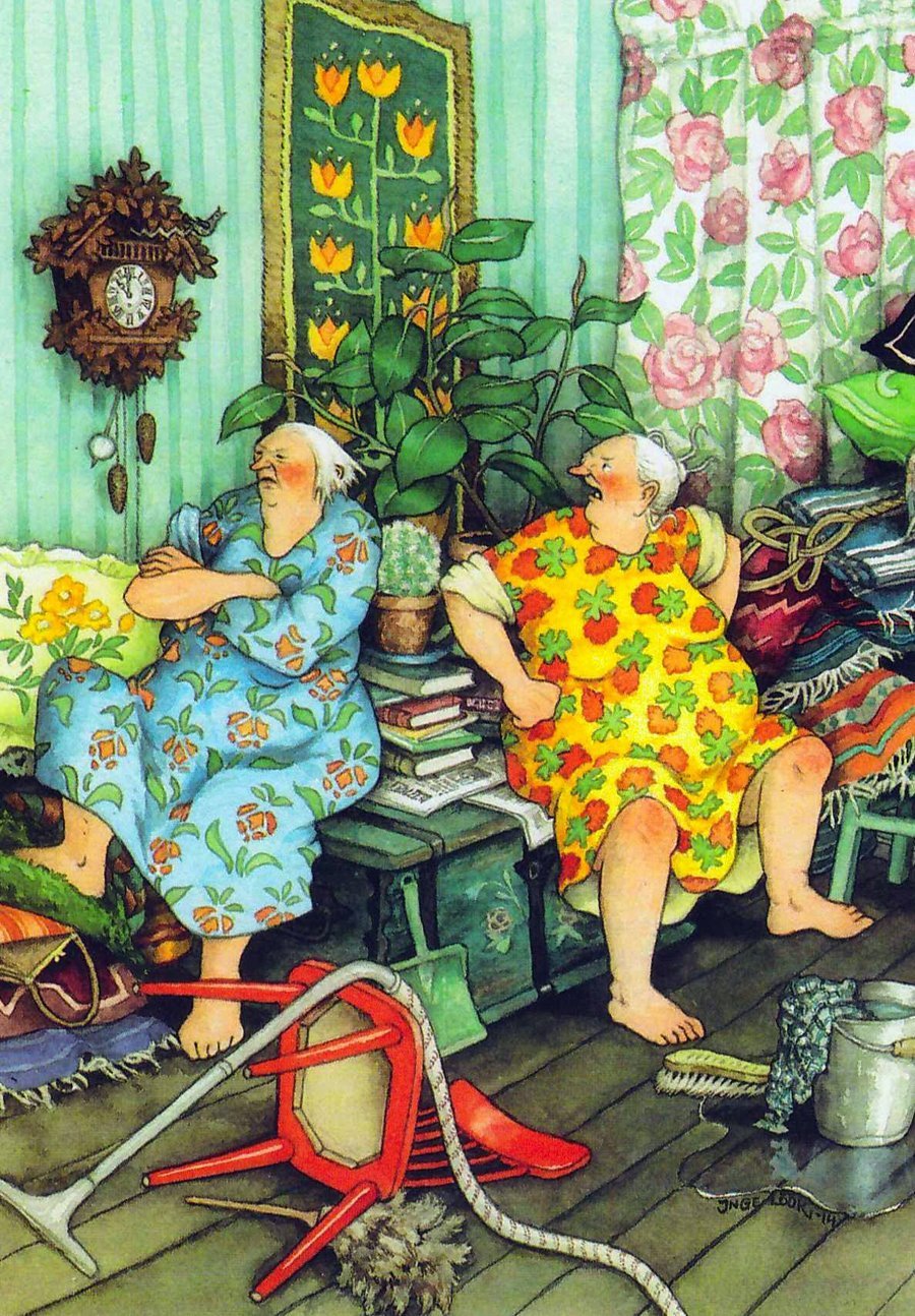 Финская художница Инге лёёк и её неунывающие старушки