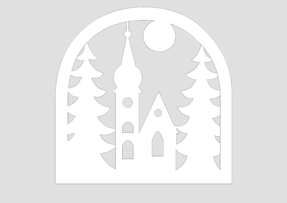 Новогодние силуэты на окна