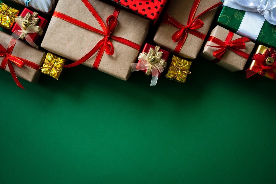 Gift Wrapping flatlay