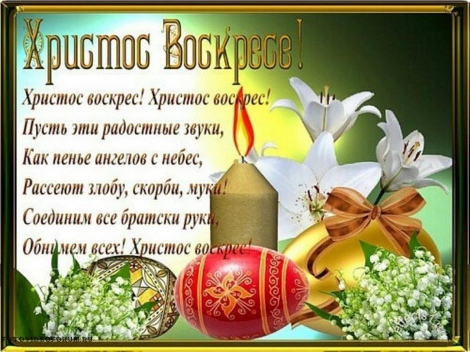 Христос воскрес поздравление