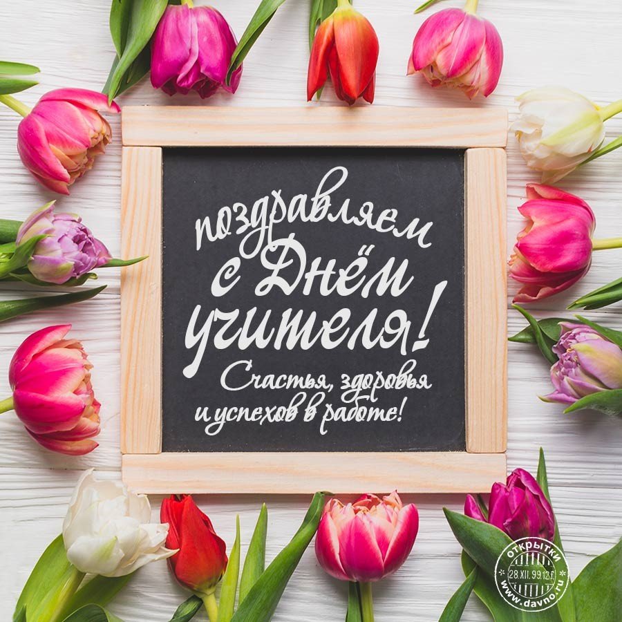 Открытка с днём учителя