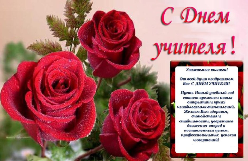 Открытка с днём учителя