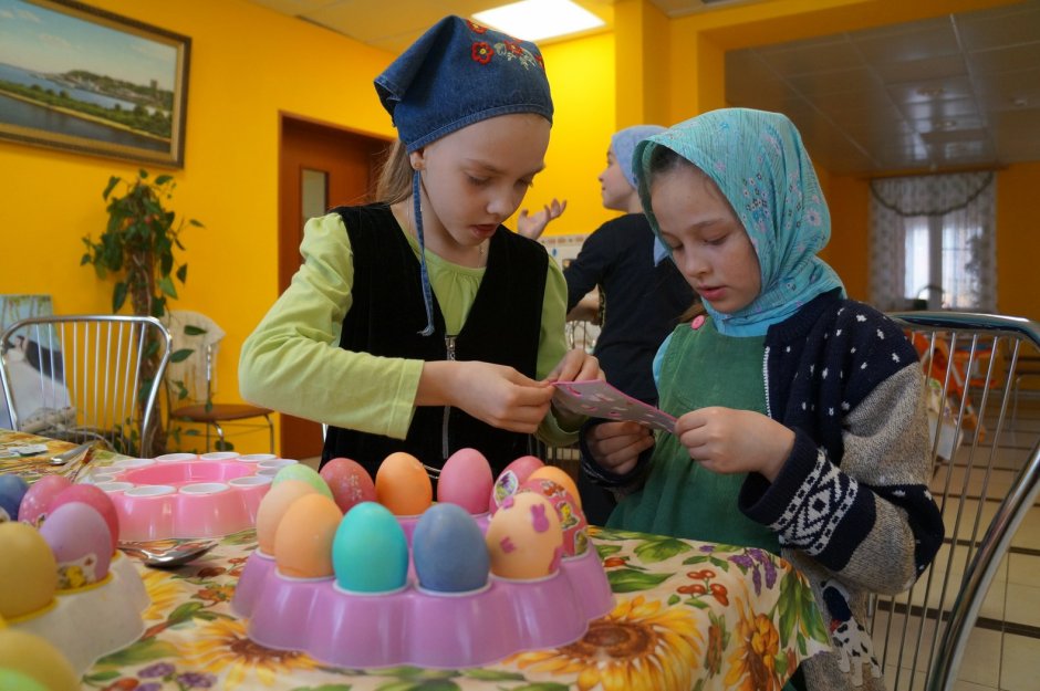 Пасха кулич яйца крашенки