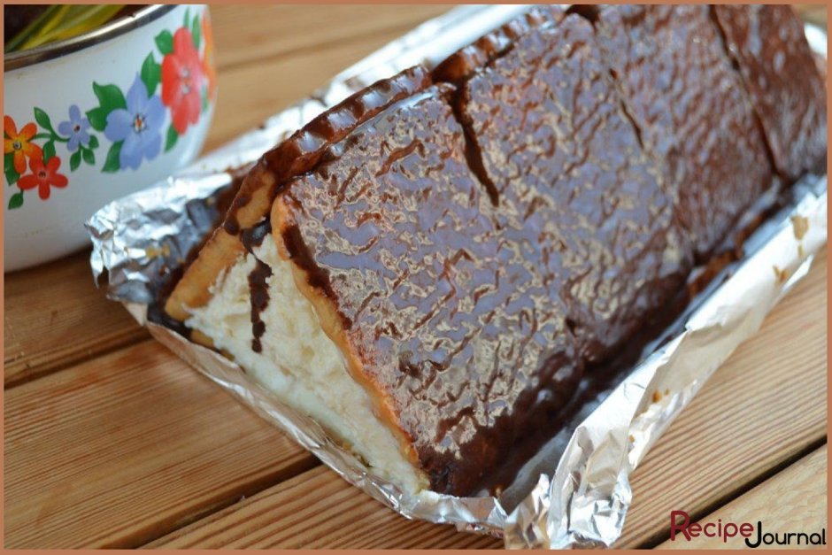 Творожный домик из печенья