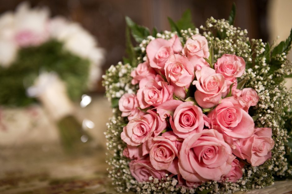 Розовые цветы букет