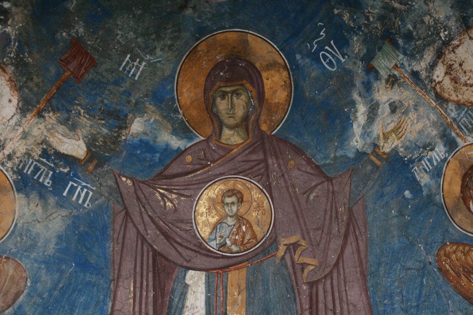 Фреска Богородица Оранта