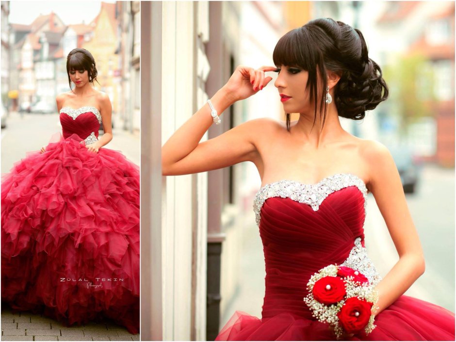 Красное платье летнее на свадьбу
