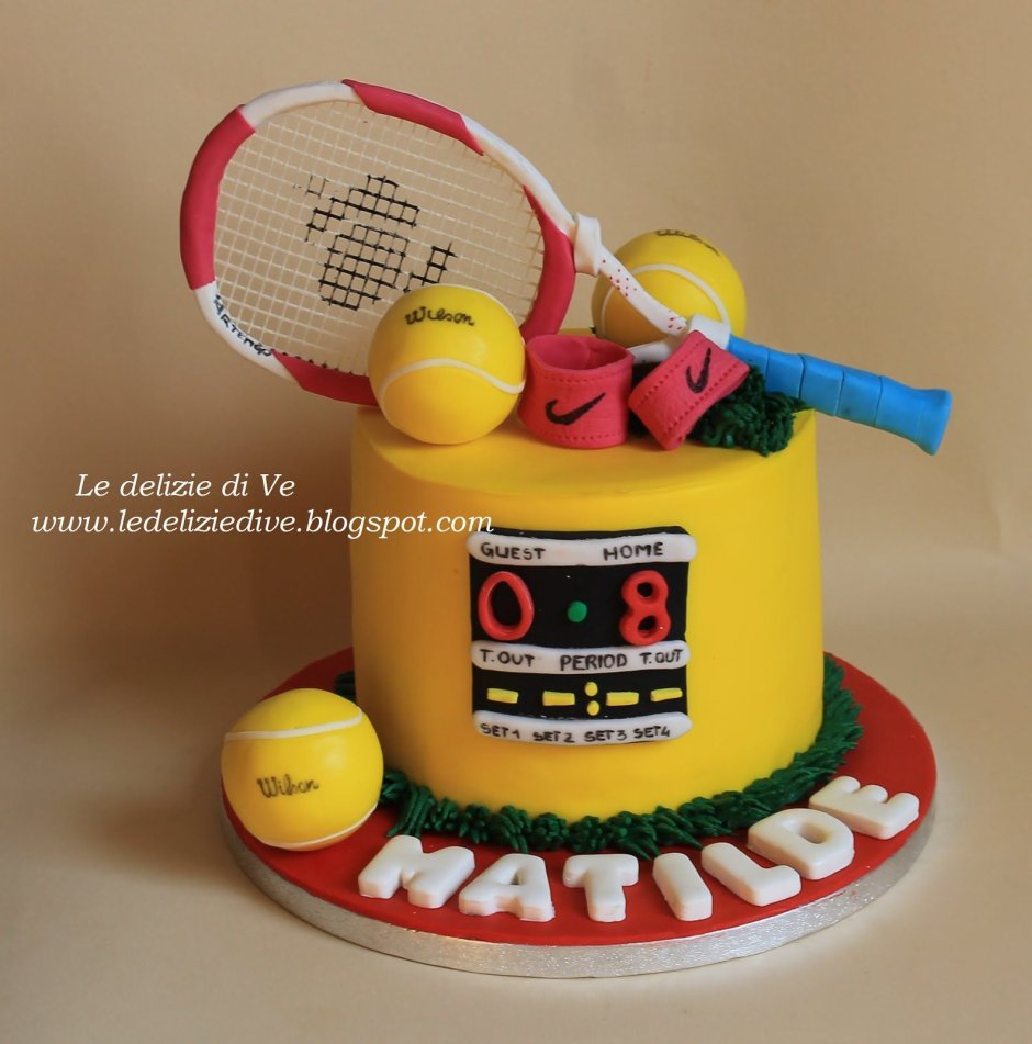 Торт большой теннис для девочки