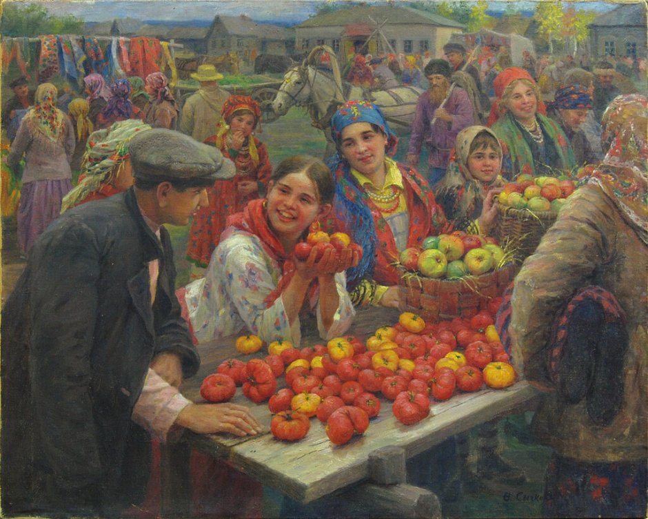 Ф. Сычков. — "Колхозный базар" (1936)
