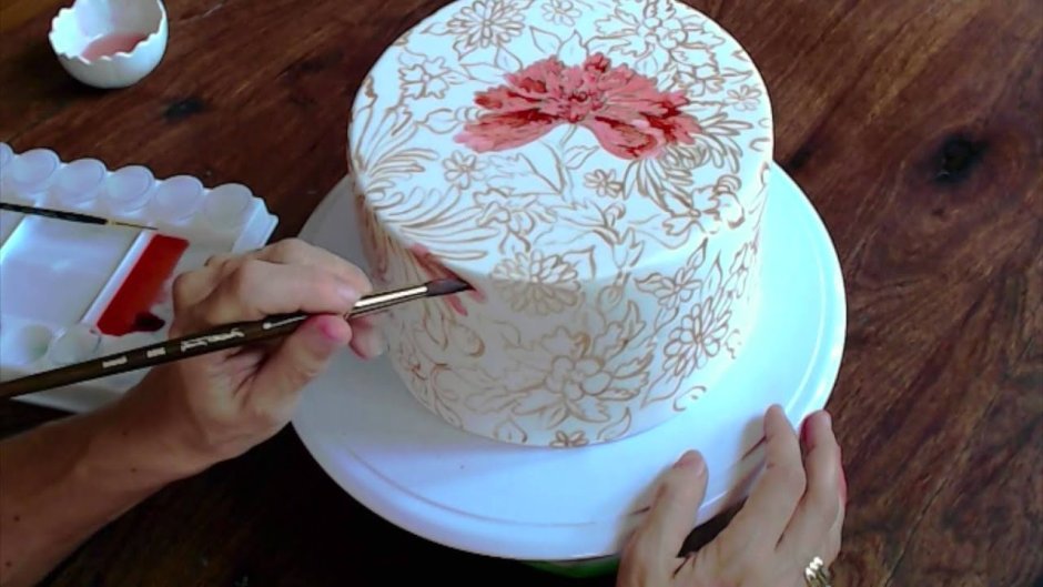 Рисование на тортах красками