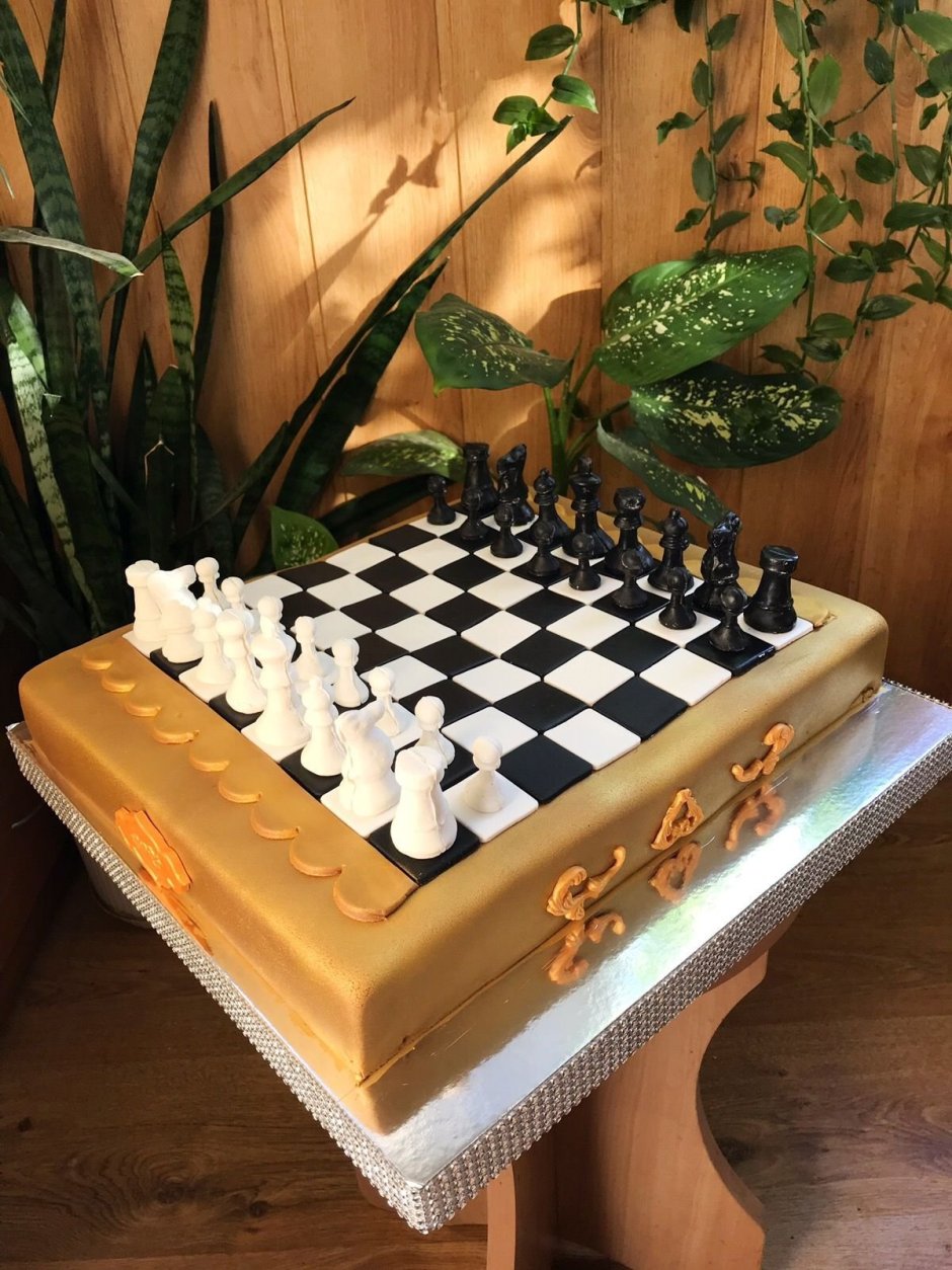 Украшения для торта шоколадными фигурками шахматы