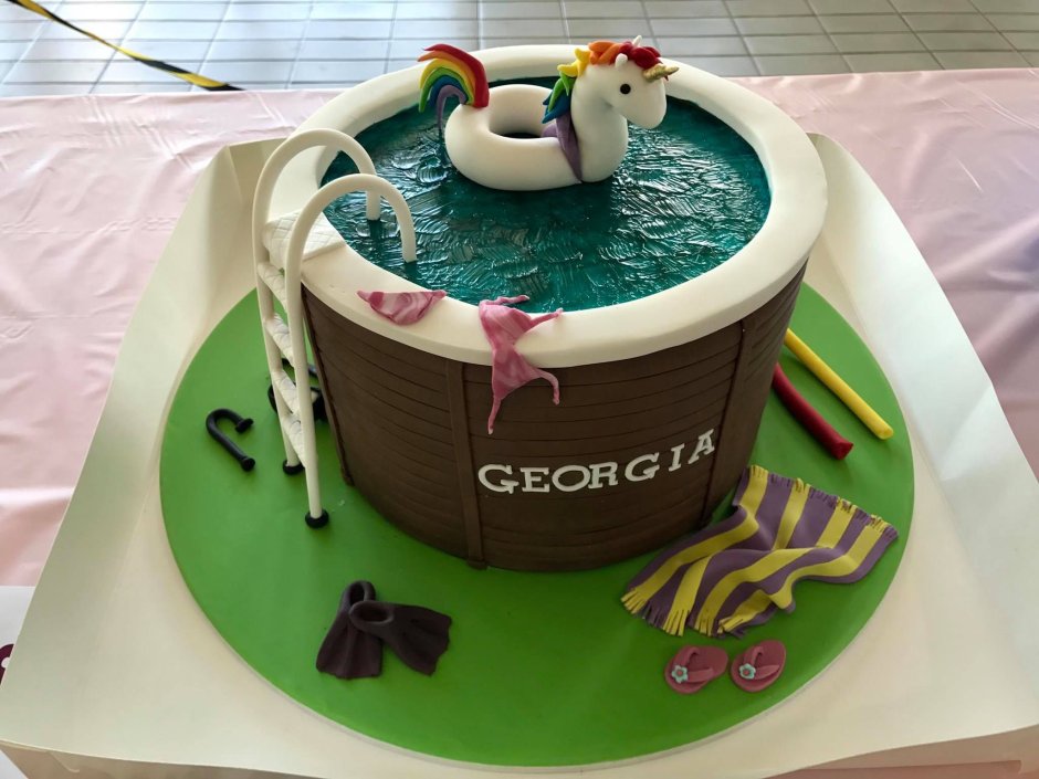 Тортики на день рождения пловчиха