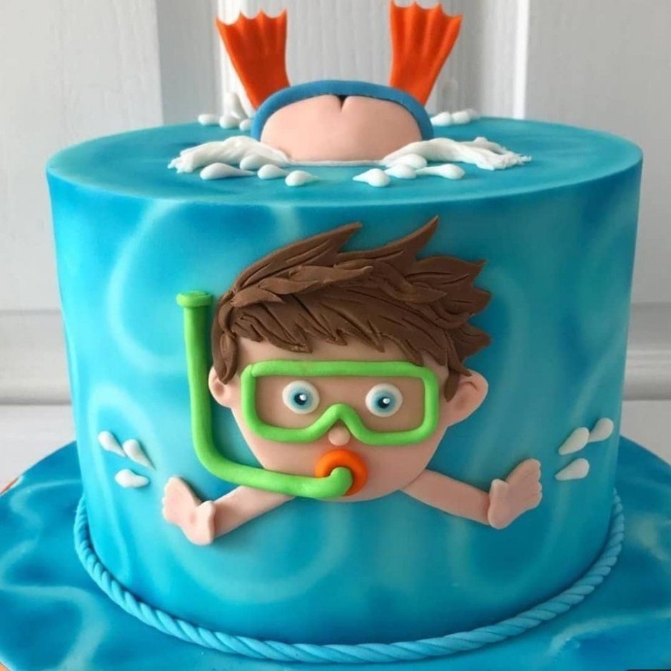 Торт бассейн для мальчика