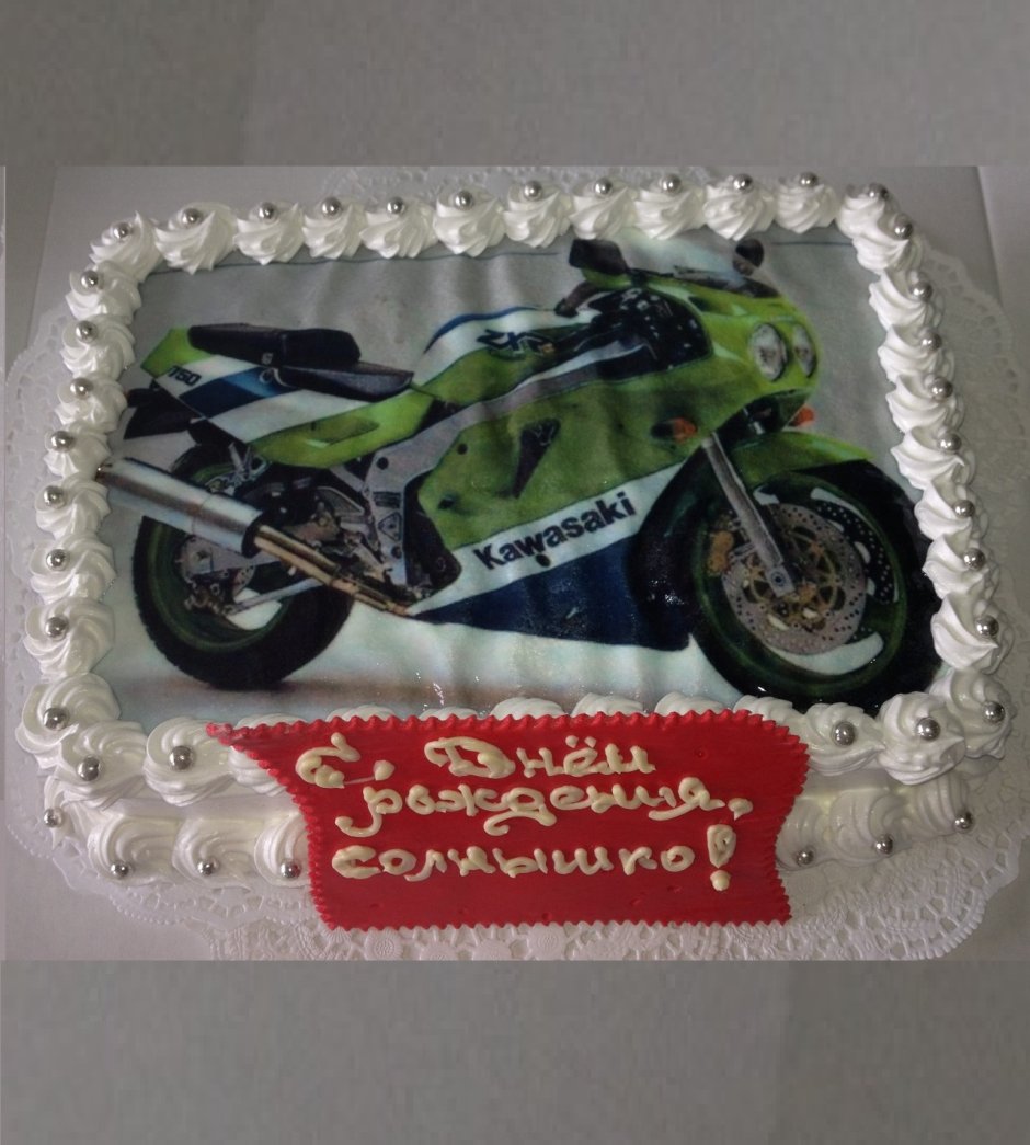 Торт с мотоциклом для мальчика 15 лет