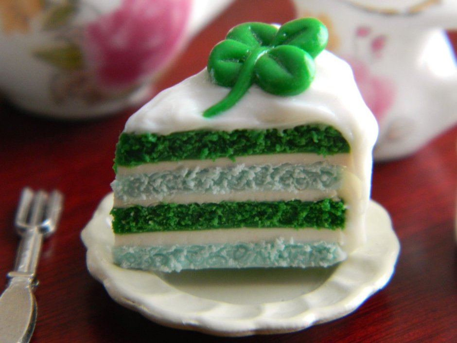 Торт зеленый бархат с красителем