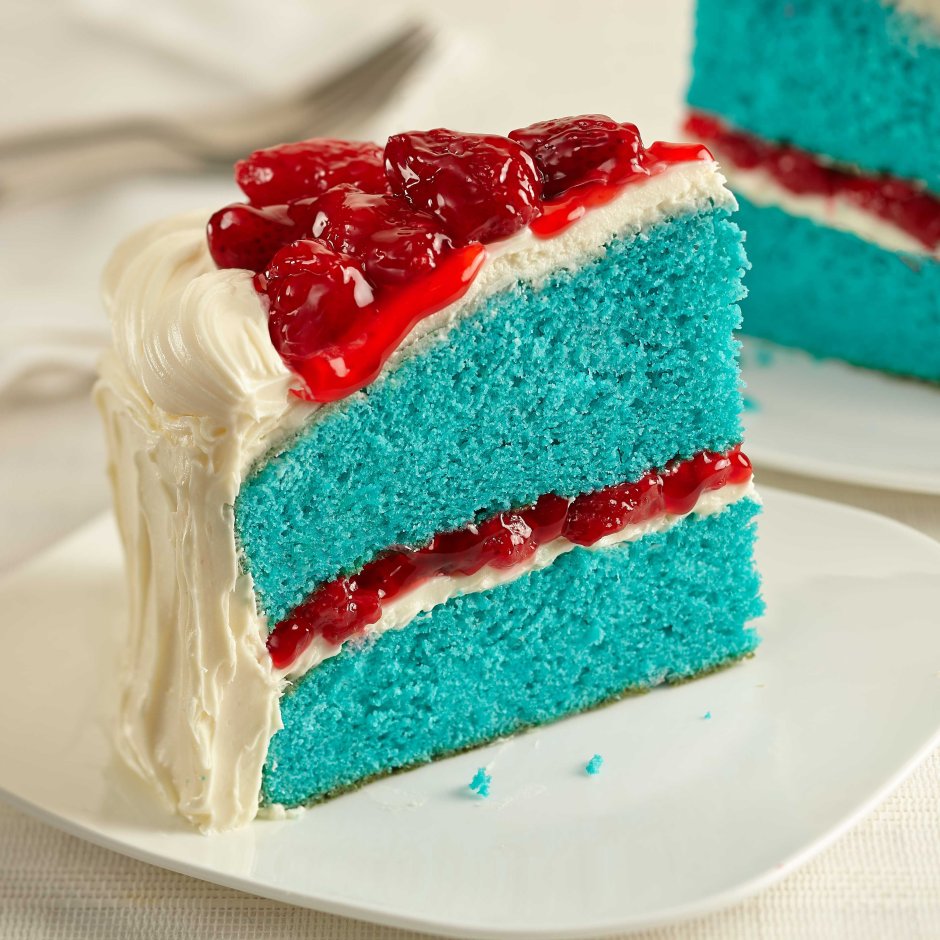 Красно синий торт