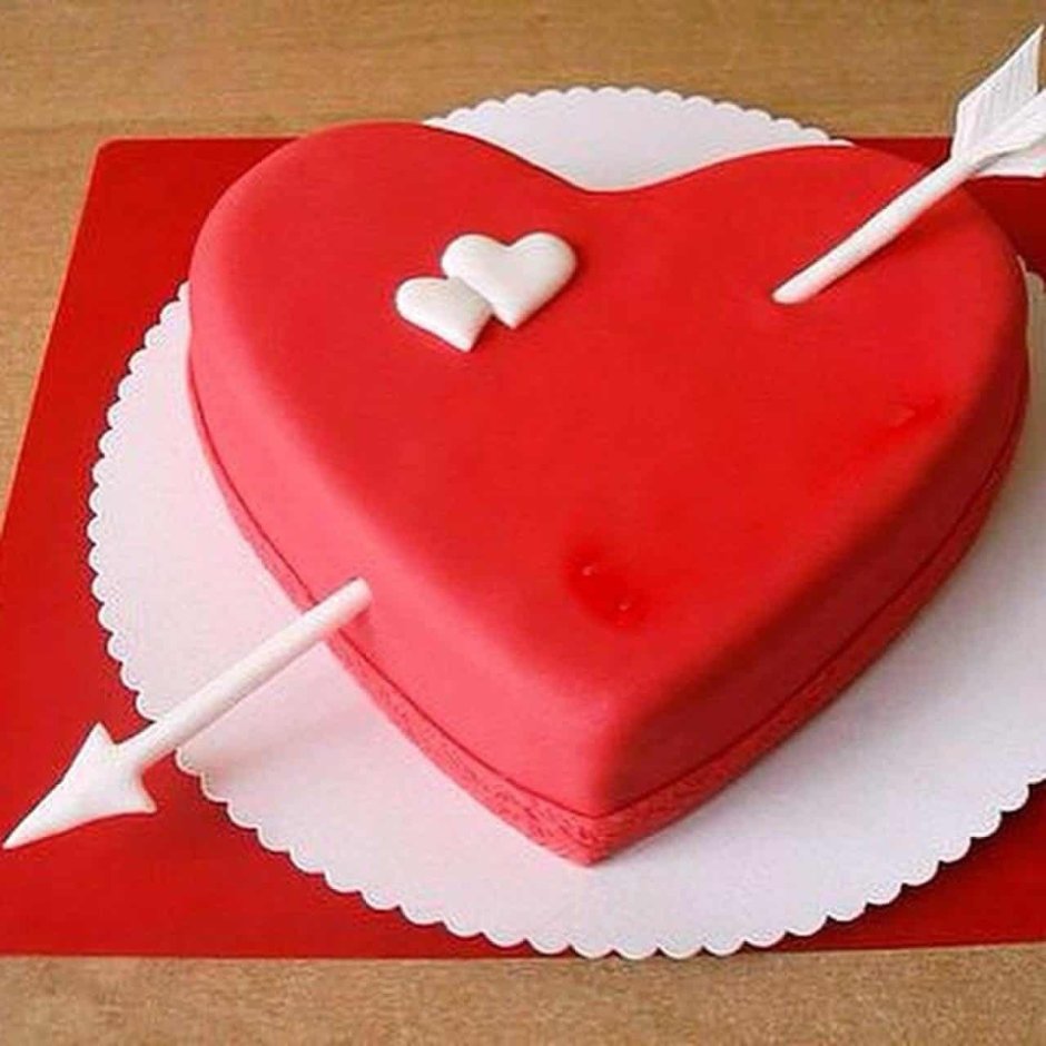 Торт с днем Святого Валентина