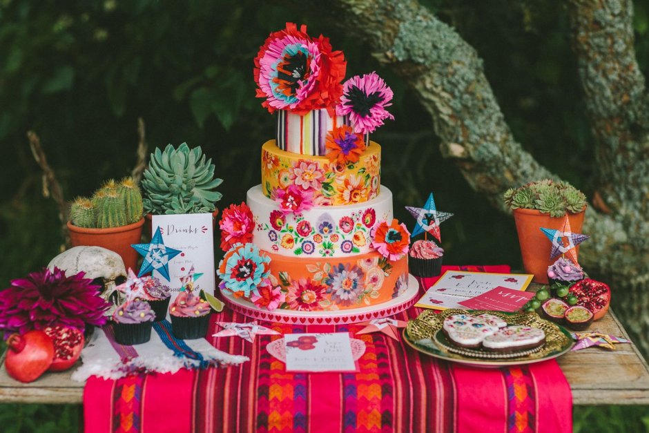Мексика свадьба торт