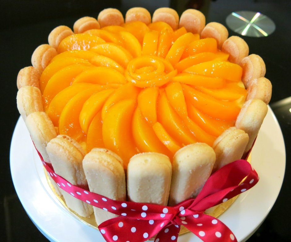 Торт манго персик