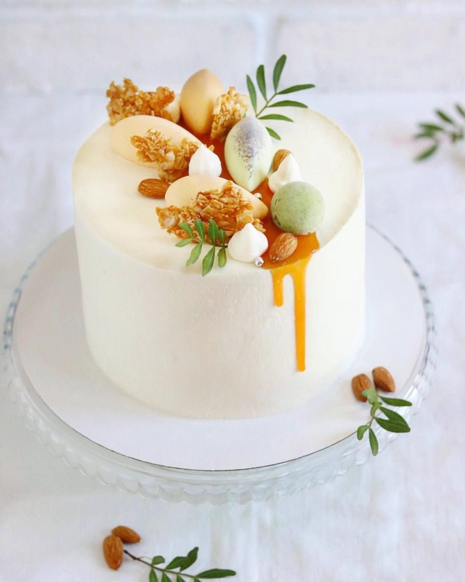 Декор торта абрикосами