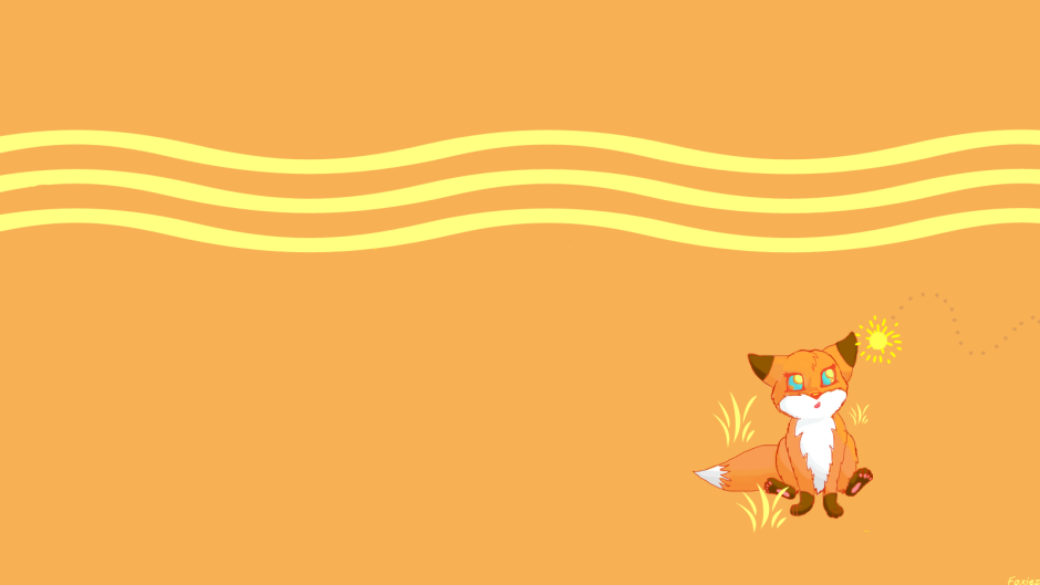 Котик на оранжевом фоне