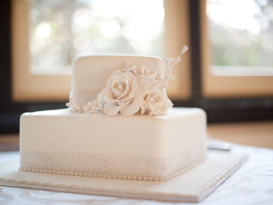 Красивые Свадебные торты одноярусные