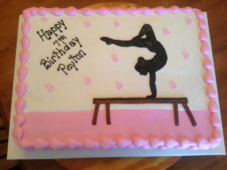 Квадратный торт для гимнастки