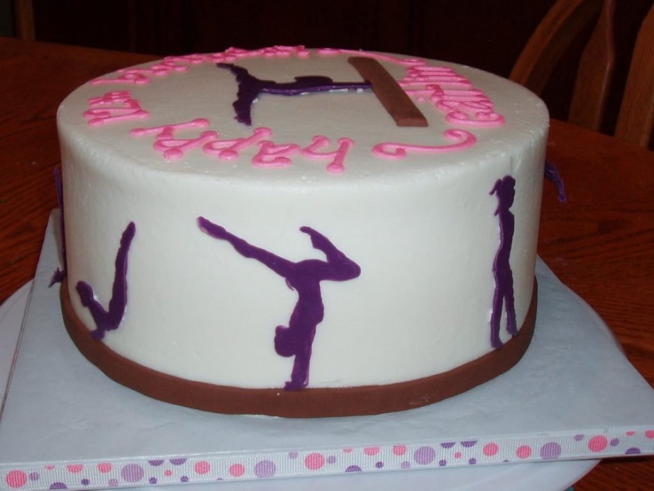 Украшение торта для гимнастки