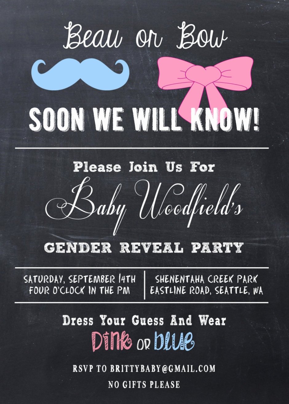 Gender Party приглашение