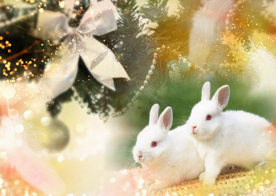 Кролик на большую новогоднюю ёлку