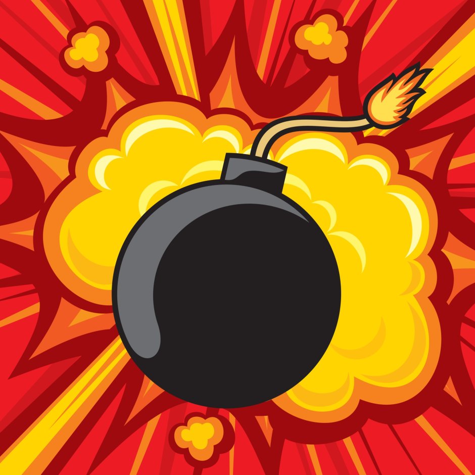 Взрыв бомбы рисунок