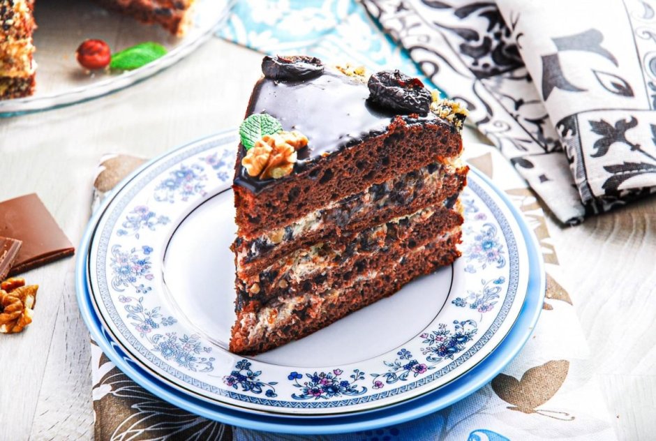 Шоколадный торт с грецкими орехами рецепт