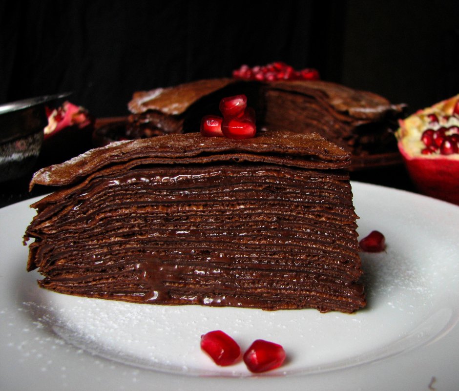 Блинчатый торт шоколадный