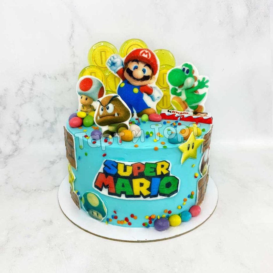 Торт с Марио на 6 лет