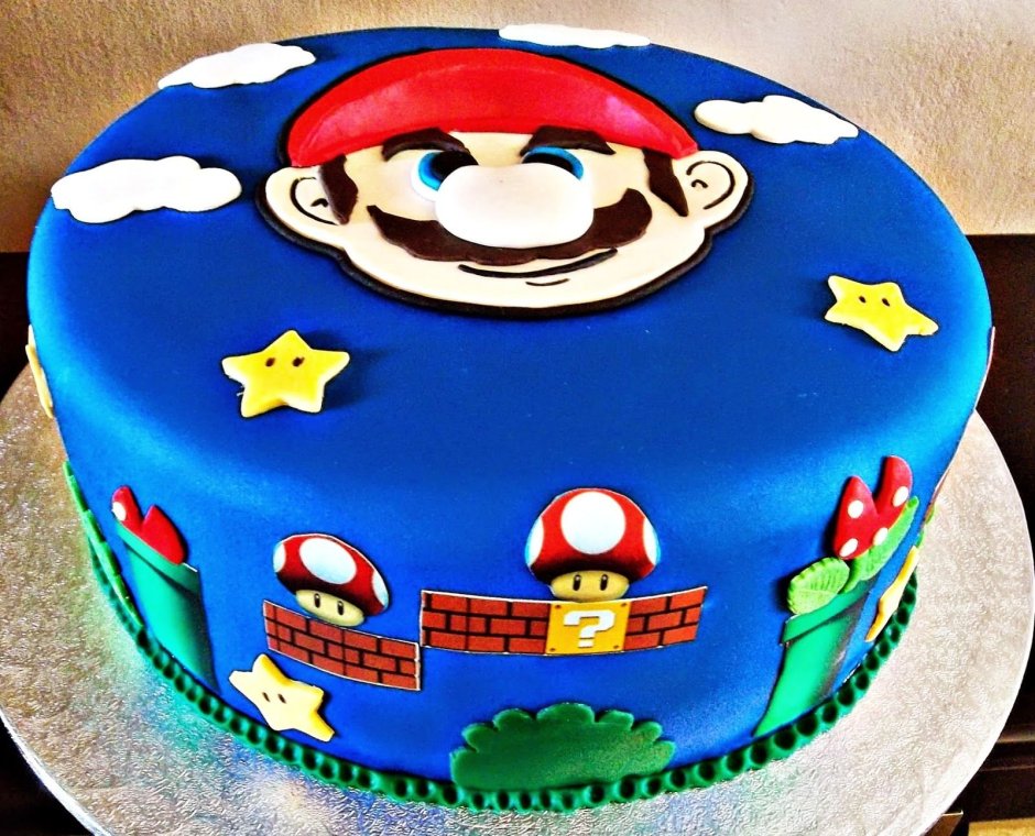 Торт лего Марио и Луиджи
