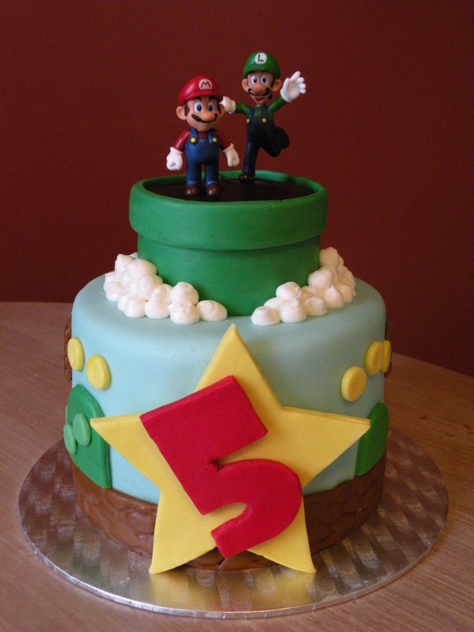 Торт с героями Марио