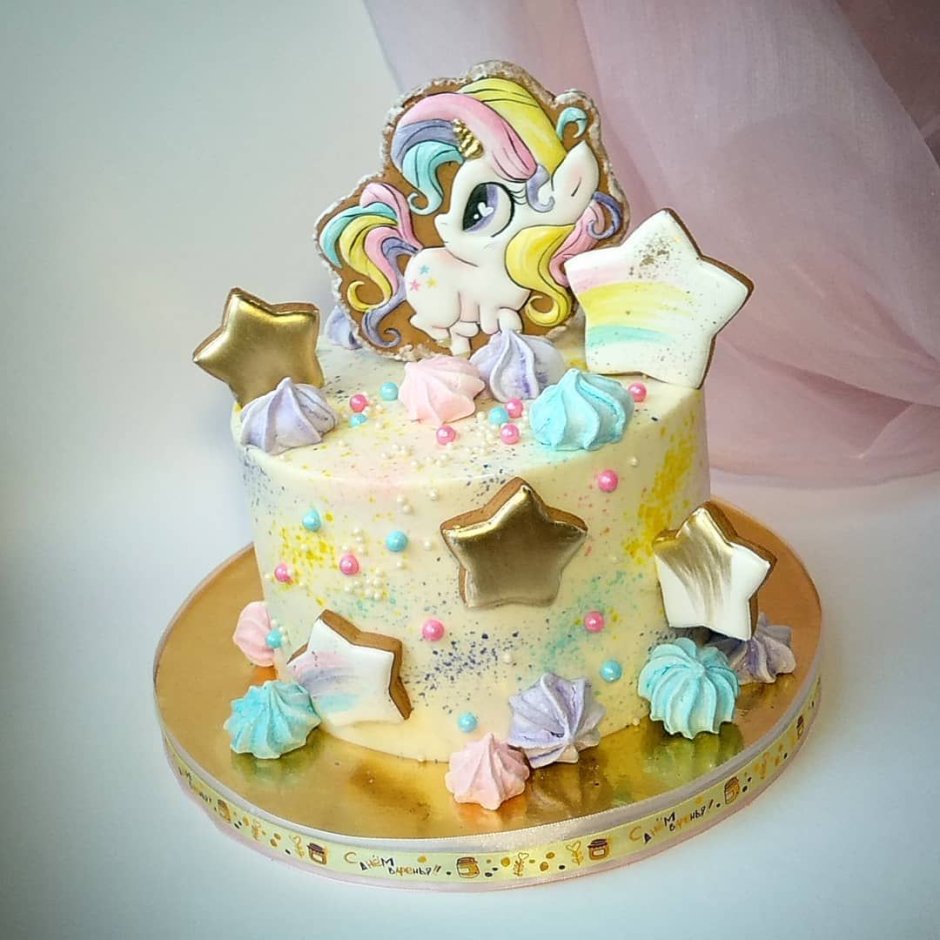 Торт для девочки на день рождения my little poni